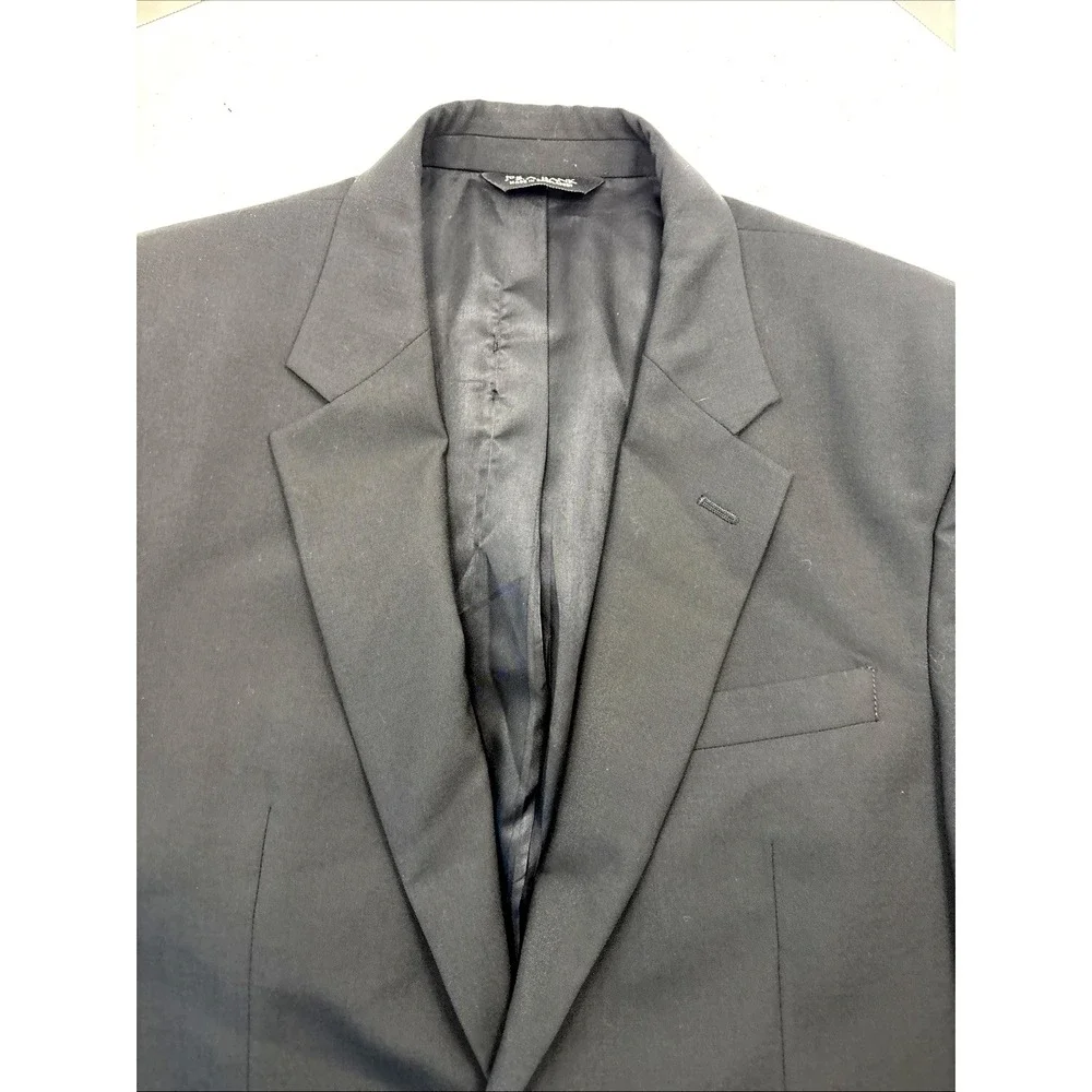 Jos A Bank Mens Black 100%‎ Wool Sport Coat 2 Button Suit Jacket Blazer 42 L